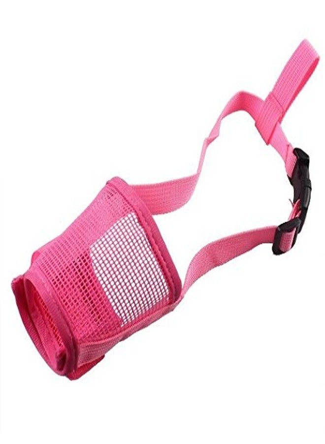 Futaba Dog Adjustable Anti Bark Mesh Soft Mouth Muzzle -Pink- Medium - Image 3